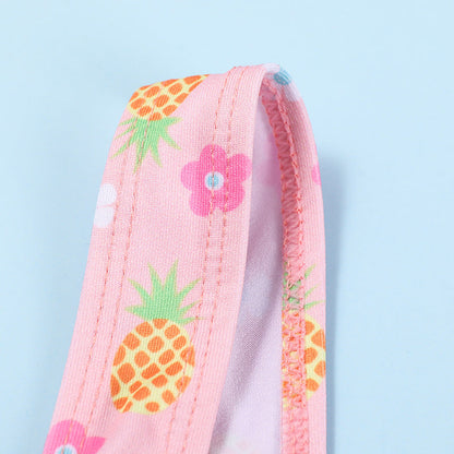 Children's Swimsuit Summer Girls Suspenders Floral Swimsuit