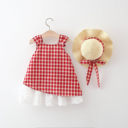Girls Summer Plaid Dress Girls Back to School Dress
