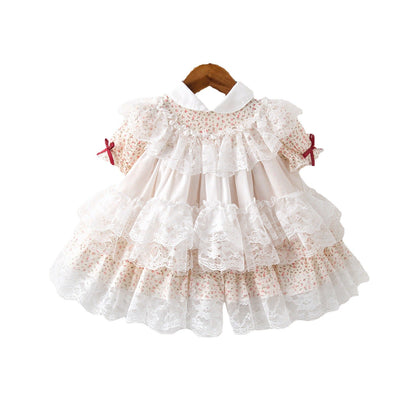 Baby Girl Princess Dresses Toddler Vintage Royal Puffy Elegant Ball Gowns Birthday Dresses