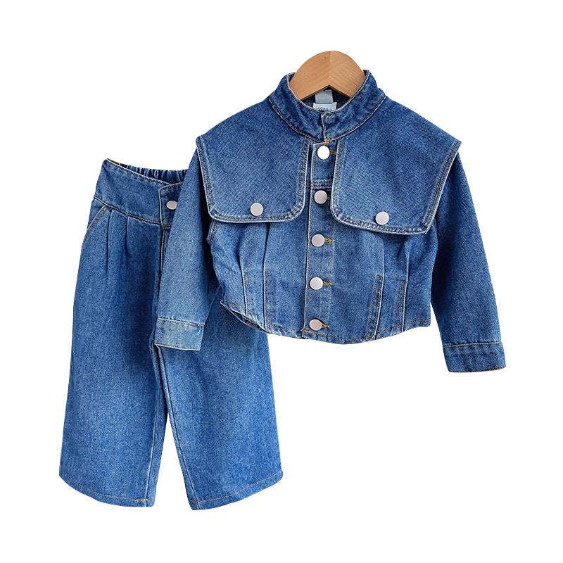 Girls Back to School Outfit Girls School Daily Outfit Two-Piece Suit
