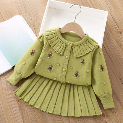 Girls Elegant Comfortable Outfit Girls Back to School Outfit Two-piece Set