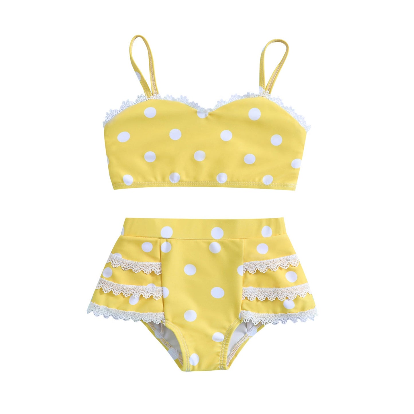 Children's Polka Dot Sling Girls Swimsuit Two-piece Set