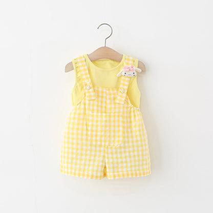 Girls Summer Beach Outfit Girls Back to School Outfit Two-Piece Set