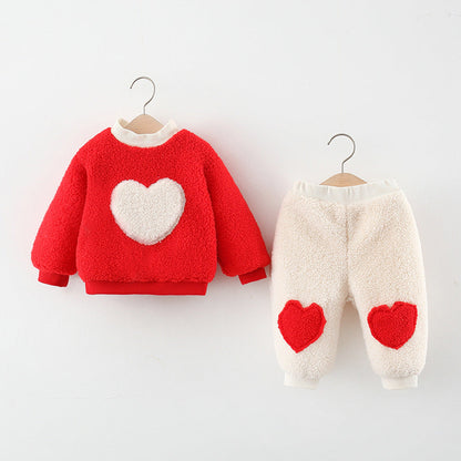 Girl Fall Long Sleeve Outfits Girls Comfortable Two-piece Set