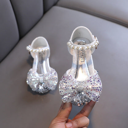 Girl Dress Shoes Summer Cute Girls Sequins Princess Sandals