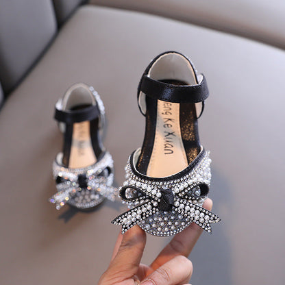 Cute Baby Girl Summer Bow-knot Pearl Princess Sandals