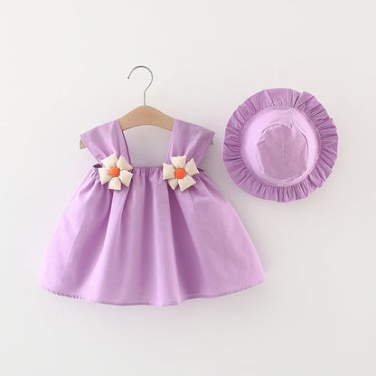 Girls Summer Beach Dress Girls Floral Vacation Dress