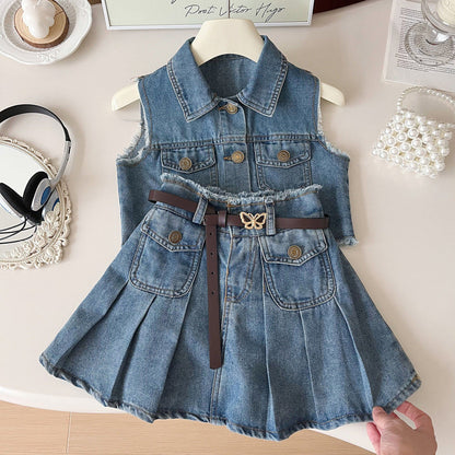 Girls Back to School Outfit Girls Summer Beach Outfit Two-piece Suit