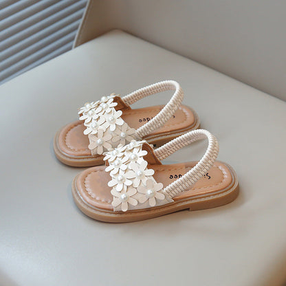 Girls New Summer Floral Soft-soled Sandals