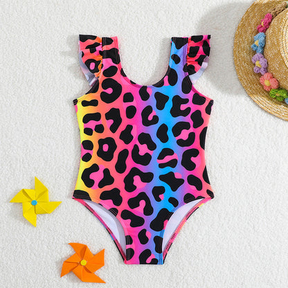Cute Baby Leopard Print Onesie Swimsuit