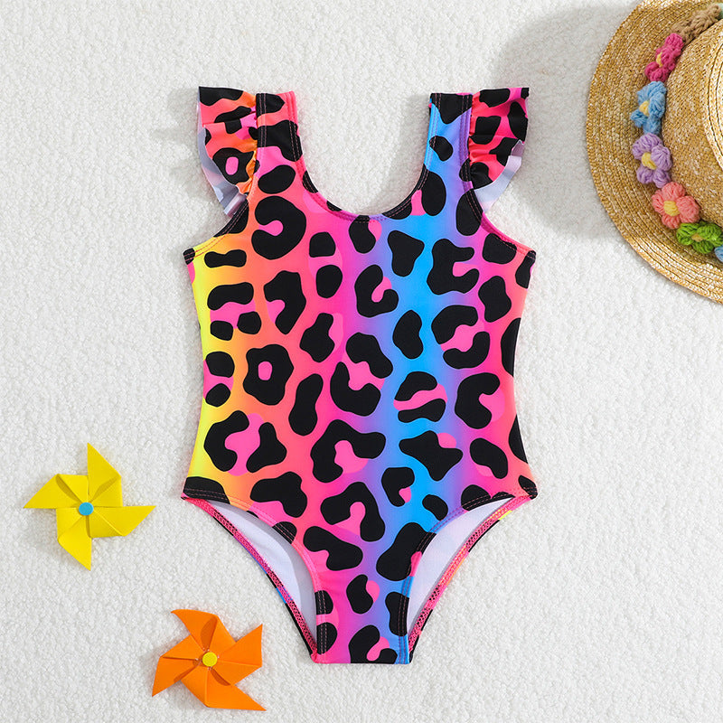 Cute Baby Leopard Print Onesie Swimsuit