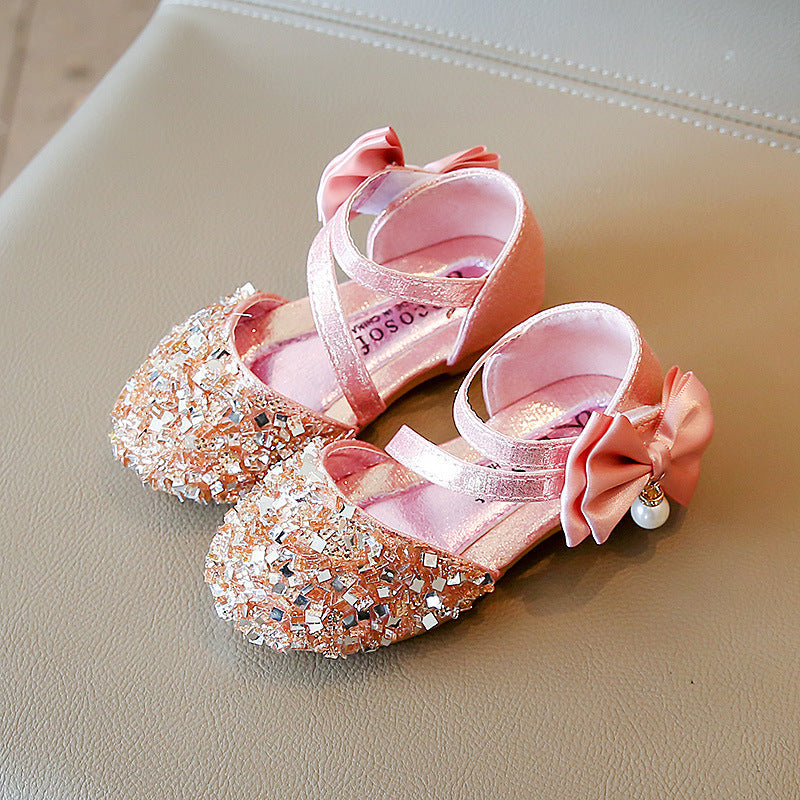 New Girls' Sequined Princess Shoes