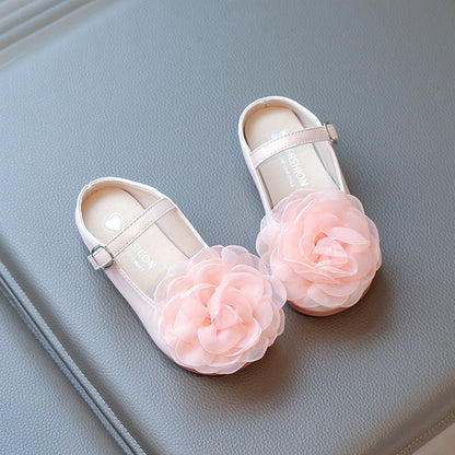 Girls' Floral Flat Princess Slippers