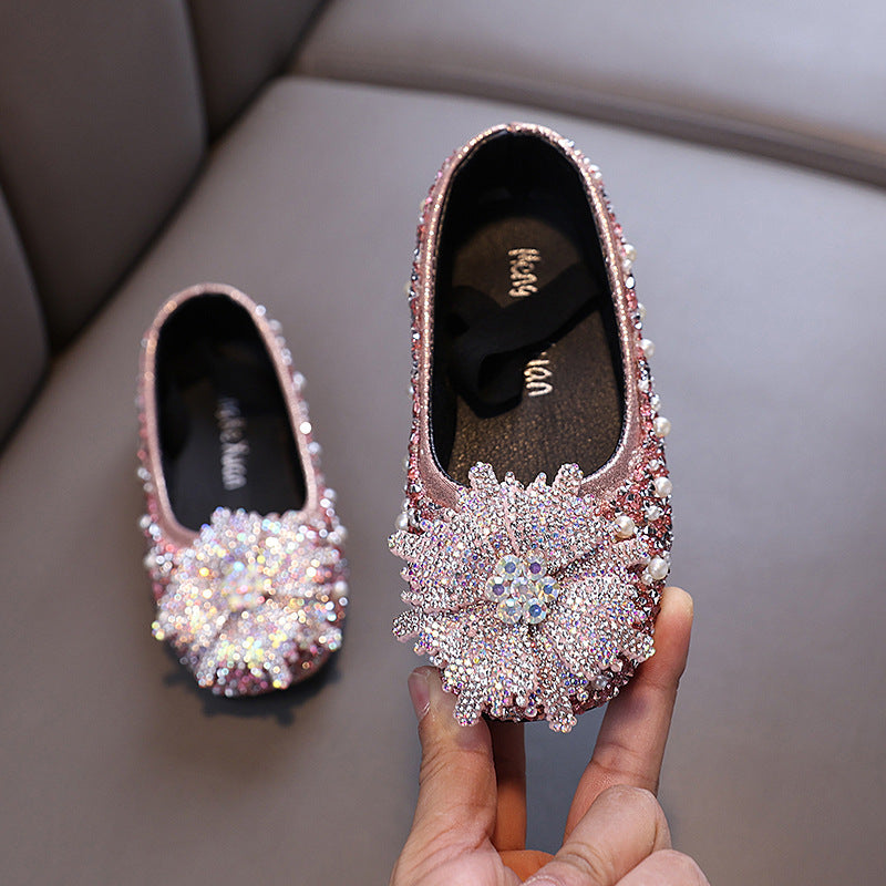 Baby Girl Princess Rhinestone Leather Shoes