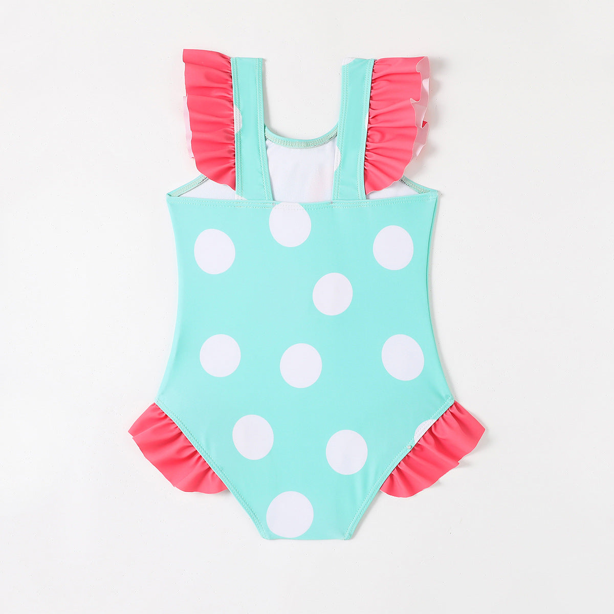 Girls 3D Pattern Ruffle Swimsuit Children One-Piece Swimsuit