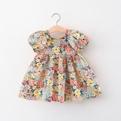 Girls Summer Floral Dress Girls Vacation Dress