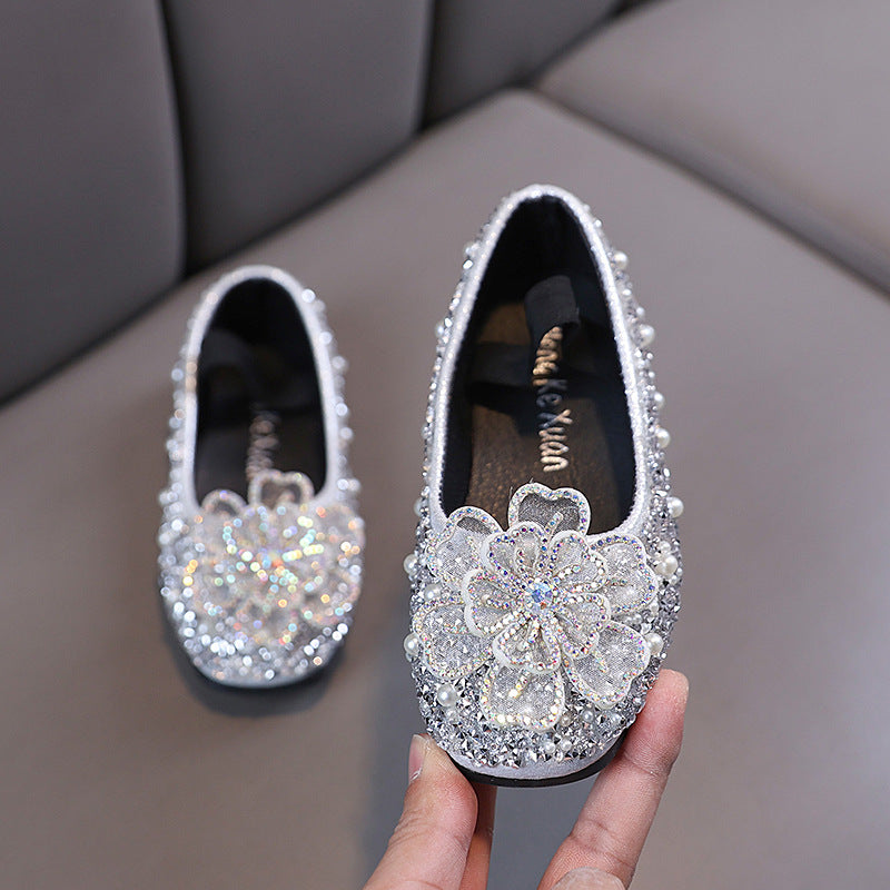 Baby New Summer Princess Rhinestone Leather Shoes