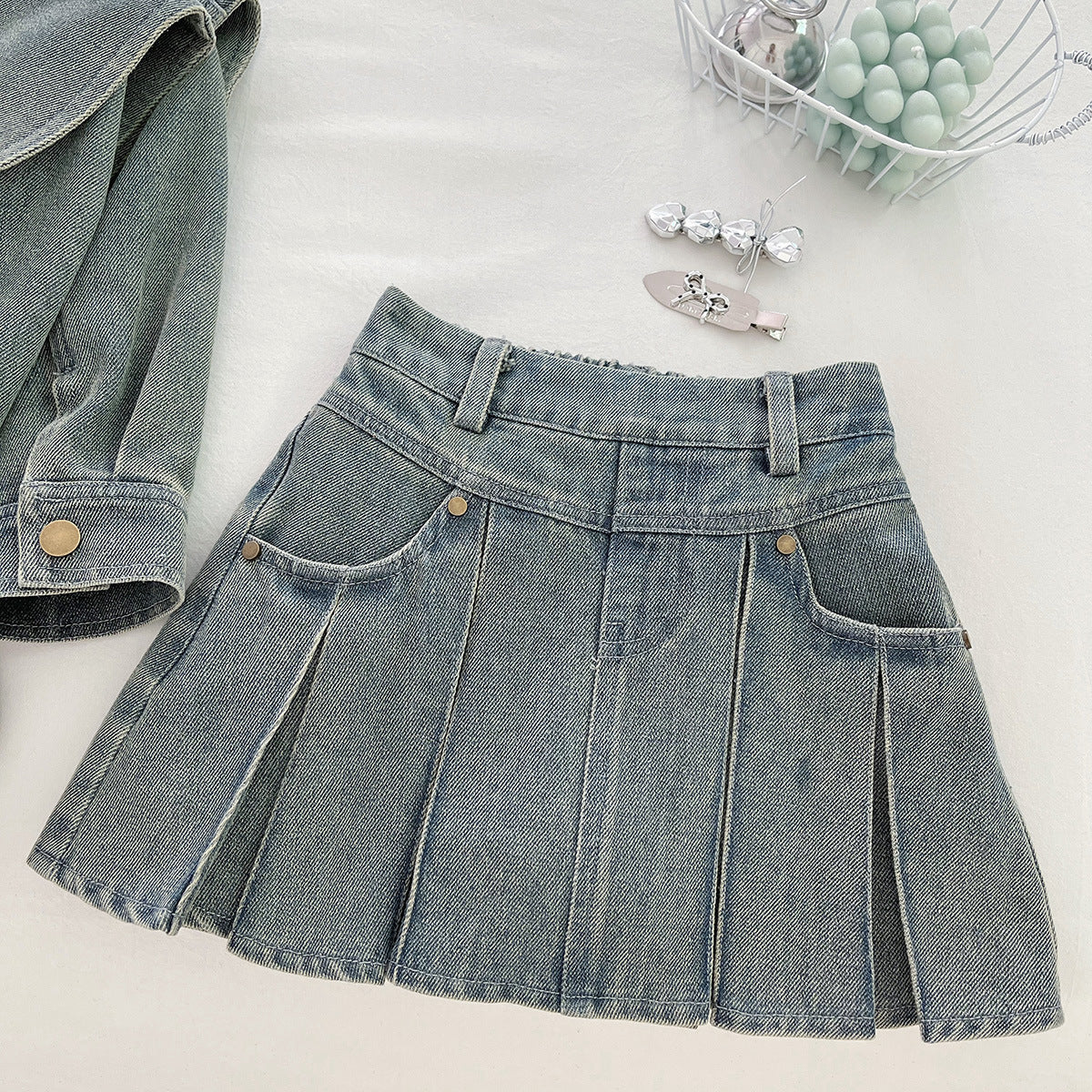 Girls Autumn Elegant Outfit Girls Fall School Outfit Two-Piece Set