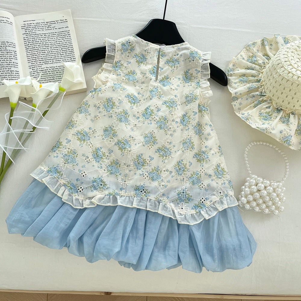 Girls Summer Vacation Dress Girls Floral Holiday Dress