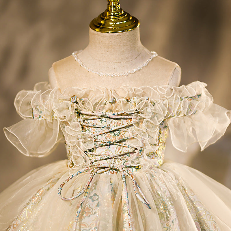Girls Easter Dress Baby Girl Birthday Party Dresses Toddler Vintage Lolita Princess Pageant Dress