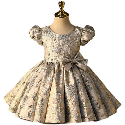 Girl Vintage Princess Dress Baby Girl Elegant Fluffy Birthday Party Dress
