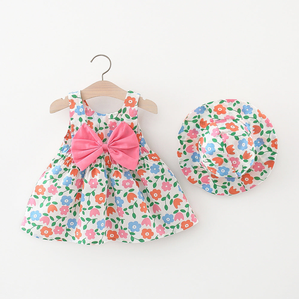 Girls Summer Vacation Dress Girls Floral Vacation Dress