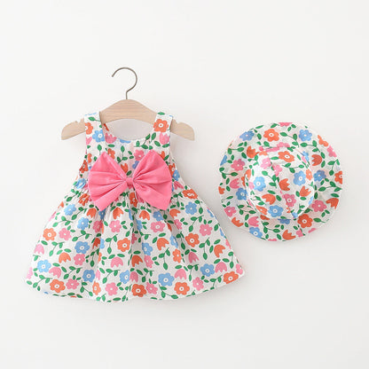 Girls Summer Vacation Dress Girls Floral Vacation Dress