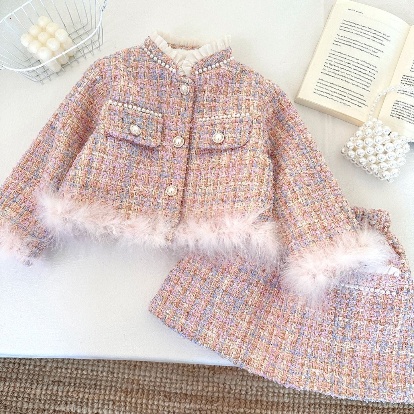 Girls Winter Comfortable Outfit Girls Birthday Outfit Two-piece Set