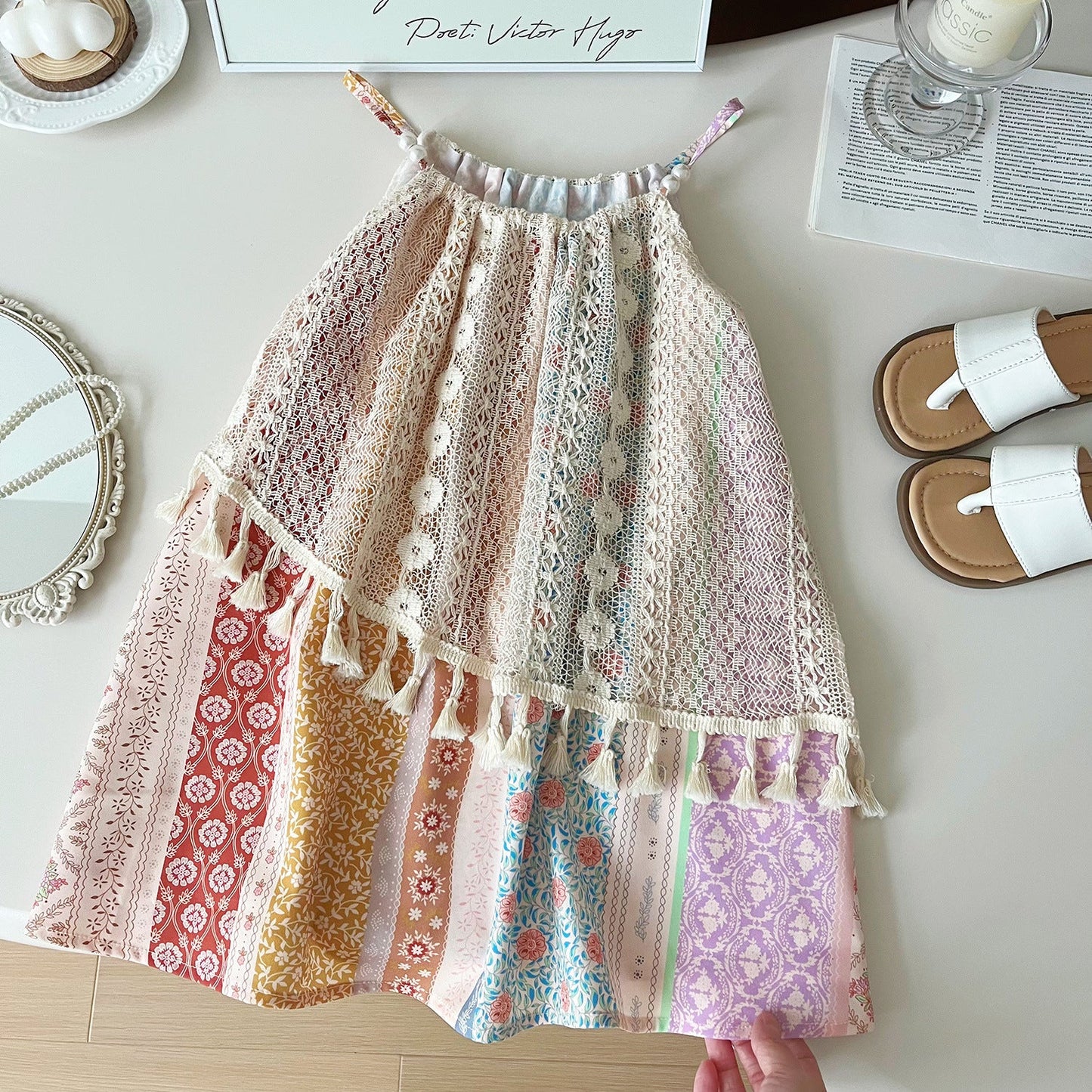 Girls Resort Princess Dress Girls Summer Vacation Dress