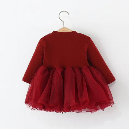 Girls Autumn Princess Dress Girls Comfortable Dress