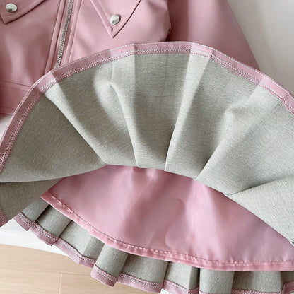 Girls Autumn Elegant Outfit Girls Fall School Outfit Two-piece Suit
