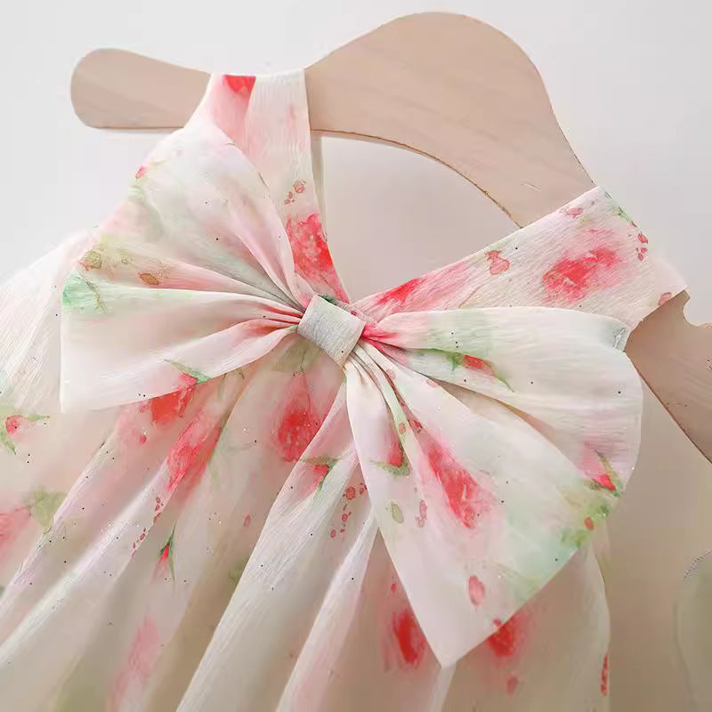 Girls Cute Vacation Dress  Girls Floral Vacation Dress