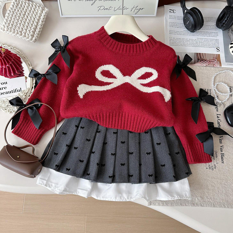 Girls Fall School Outfit Girls Comfortable Outfit Two-Piece Set