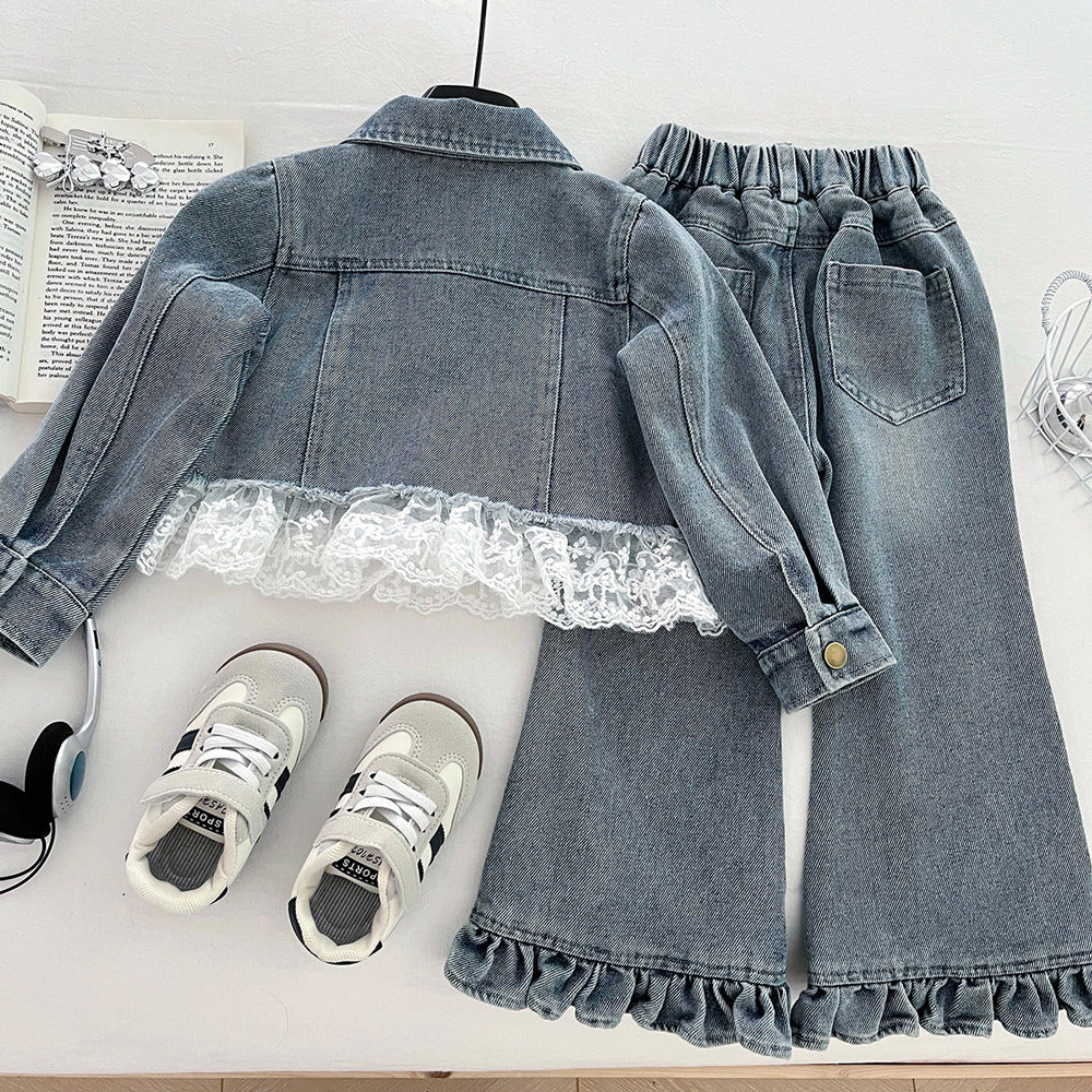 Girls Comfortable Outfit Girls School Daily Outfit Two-Piece Set