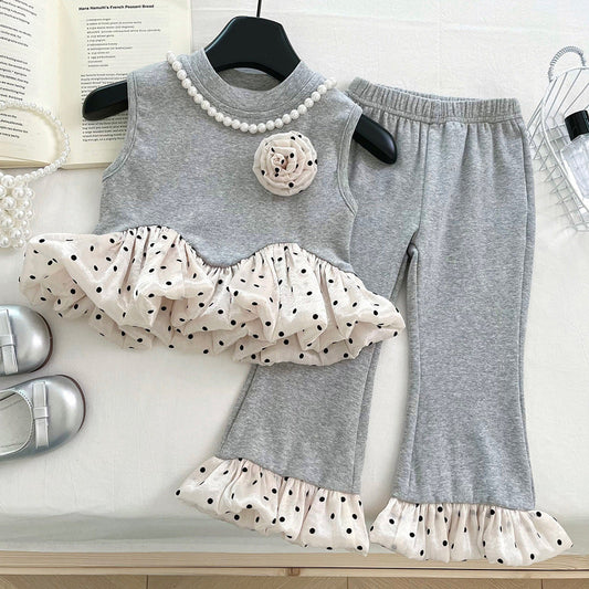Girls Summer Vacation Outfit Girls Back to School Outfit Two-Piece Set