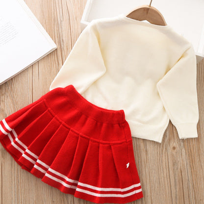 Girls Autumn School Outfit Girls Classic Outfit Two-piece Set