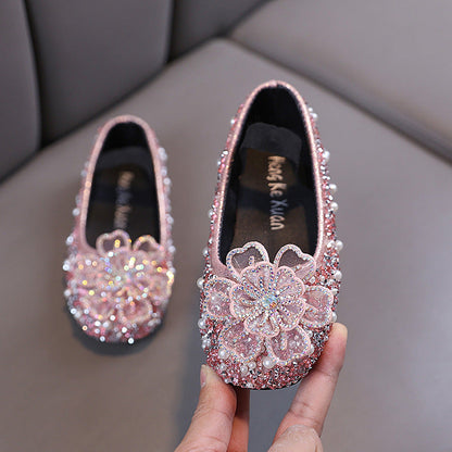 Baby New Summer Princess Rhinestone Leather Shoes