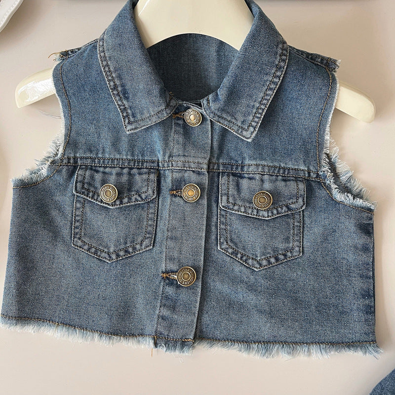 Girls Back to School Outfit Girls Summer Beach Outfit Two-piece Suit