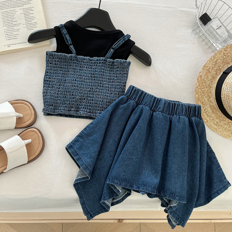 Girls Summer Holiday Outfit Girls Preppy Outfit Three Piece Set