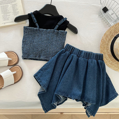 Girls Summer Holiday Outfit Girls Preppy Outfit Three Piece Set