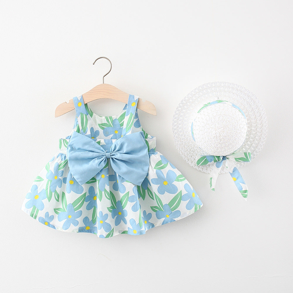 Girls Floral Vacation Dress Girl Party Dress