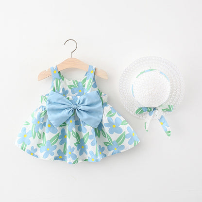 Girls Floral Vacation Dress Girl Party Dress