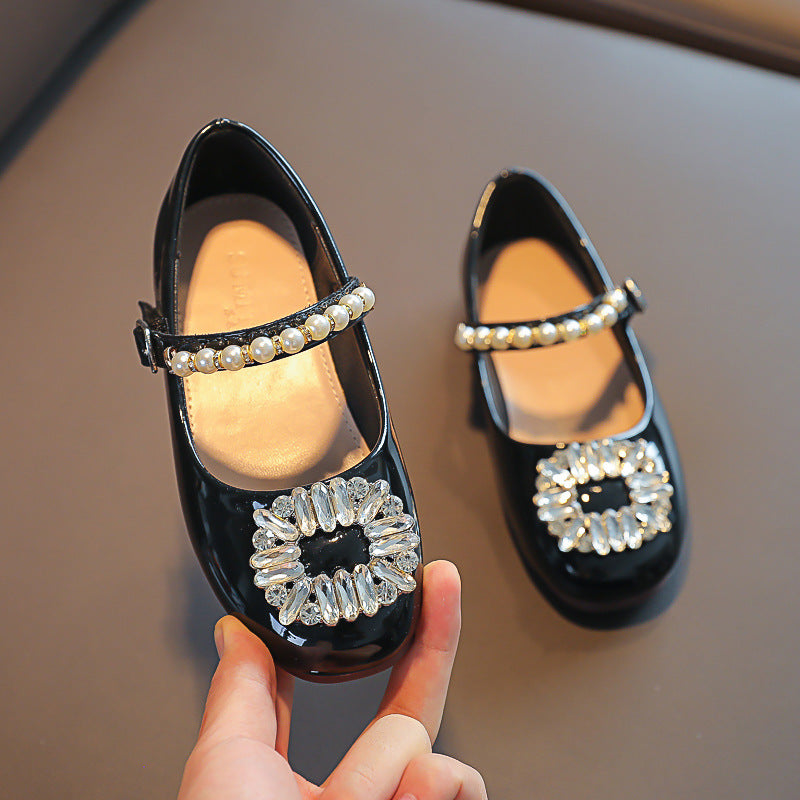 Cute Girls' Soft-soled Rhinestone Princess Shoes