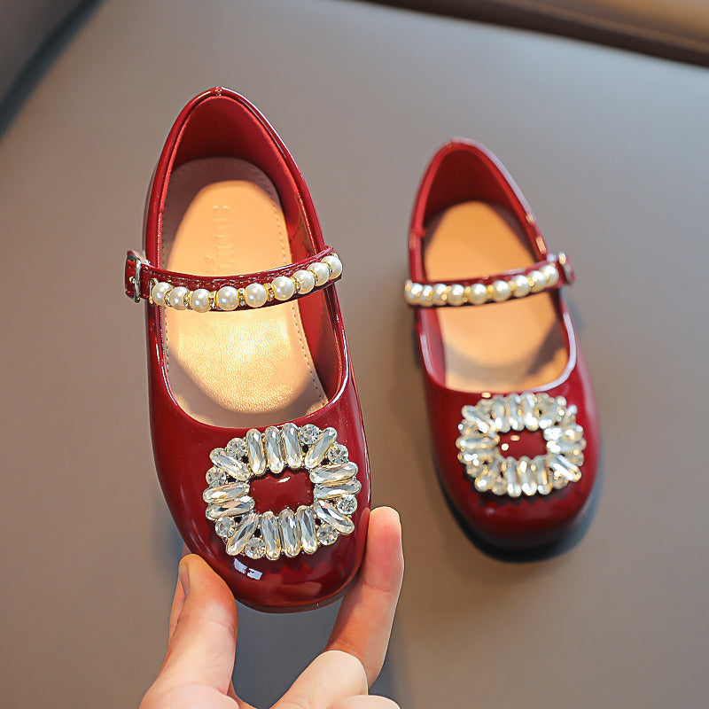 Cute Girls' Soft-soled Rhinestone Princess Shoes