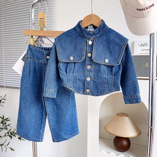 Girls Back to School Outfit Girls School Daily Outfit Two-Piece Suit