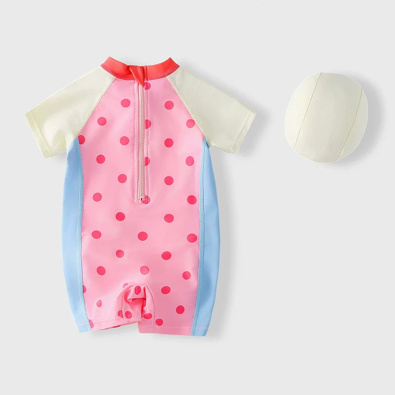 Baby Girl Sun Protection One Piece Swimsuit