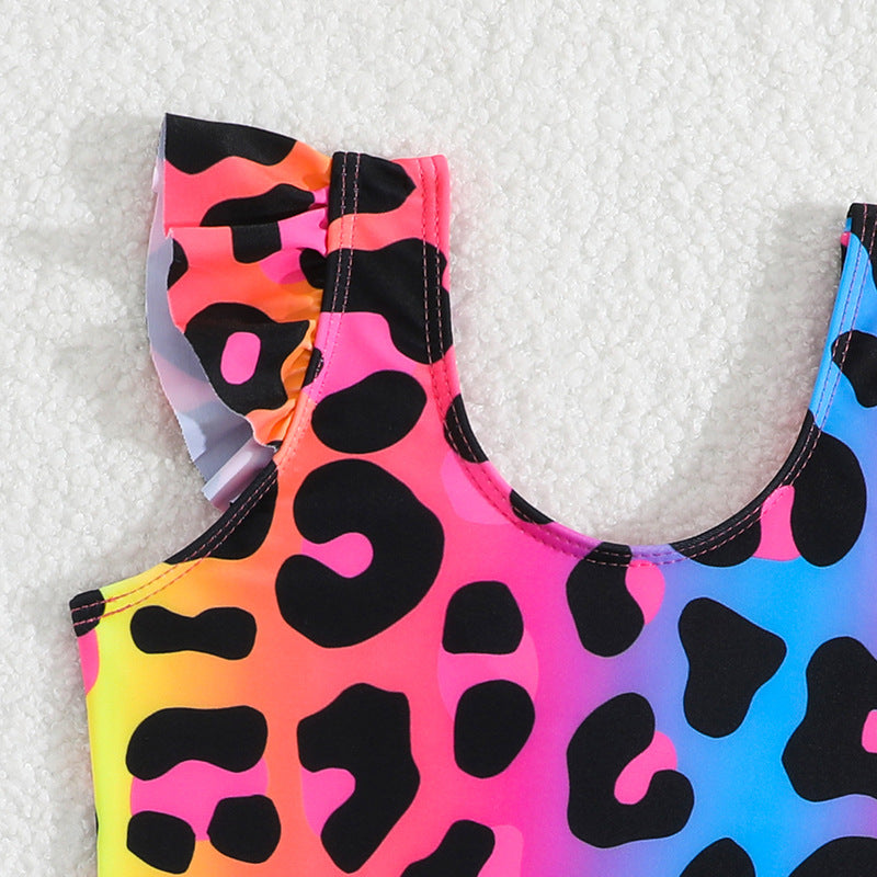 Cute Baby Leopard Print Onesie Swimsuit