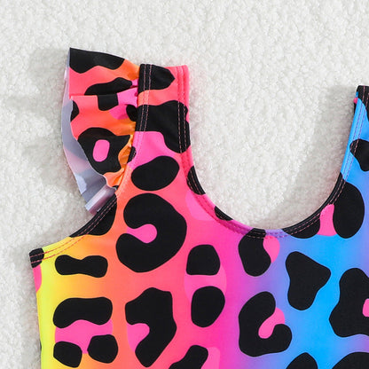 Cute Baby Leopard Print Onesie Swimsuit