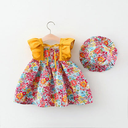 Girl Floral Vacation Dress Girls Beach Dress