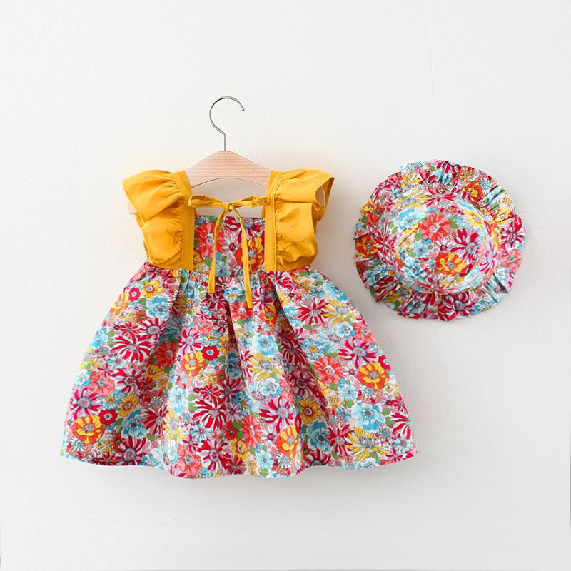Girl Floral Vacation Dress Girls Beach Dress